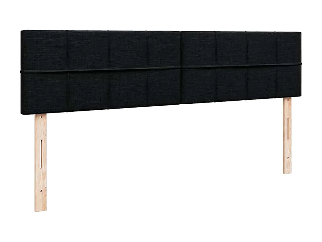 Ottoman-Bett mit Matratzen Schwarz 160x200 cm Stoff