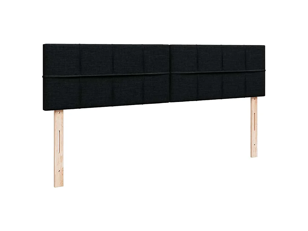 Ottoman bed met matrassen 160x200cm stof zwart