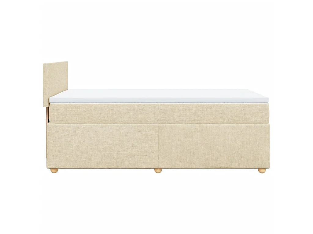 Giroletto a Molle con Materasso Crema 90x200 cm inTessuto