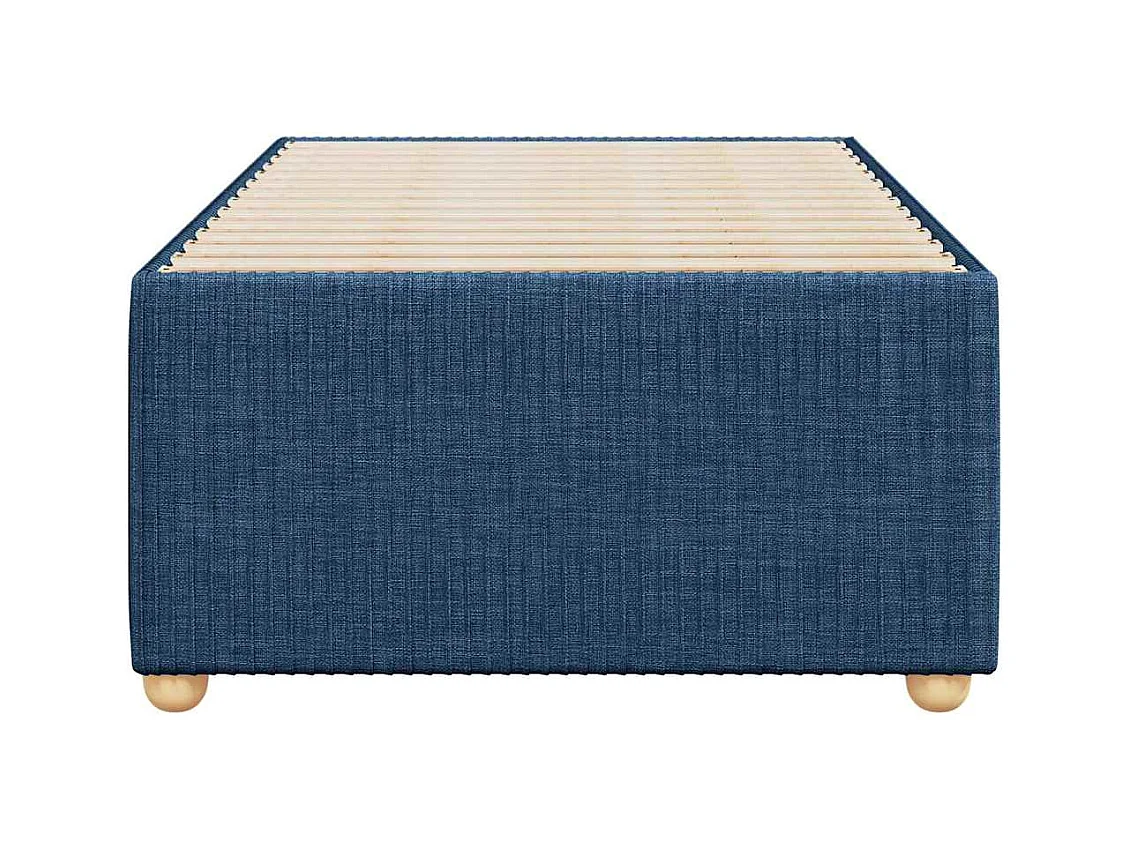 Cadre de lit sans matelas bleu 100x200 cm tissu