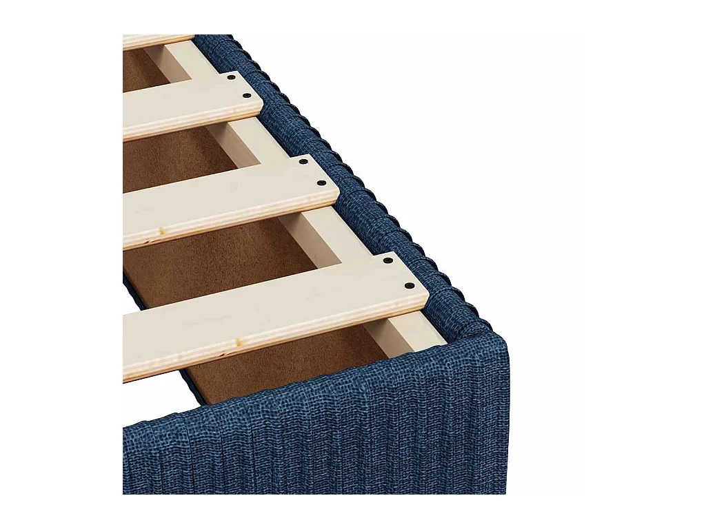 Cadre de lit sans matelas bleu 100x200 cm tissu