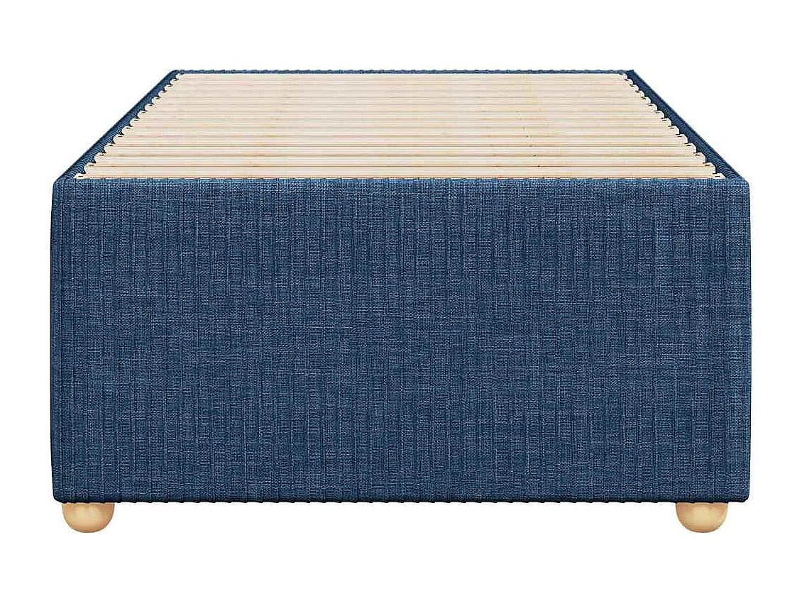 Cadre de lit sans matelas bleu 100x200 cm tissu