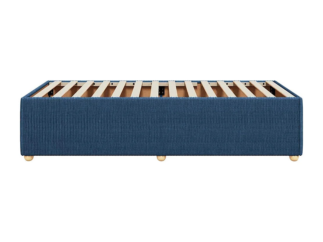 Cadre de lit sans matelas bleu 100x200 cm tissu