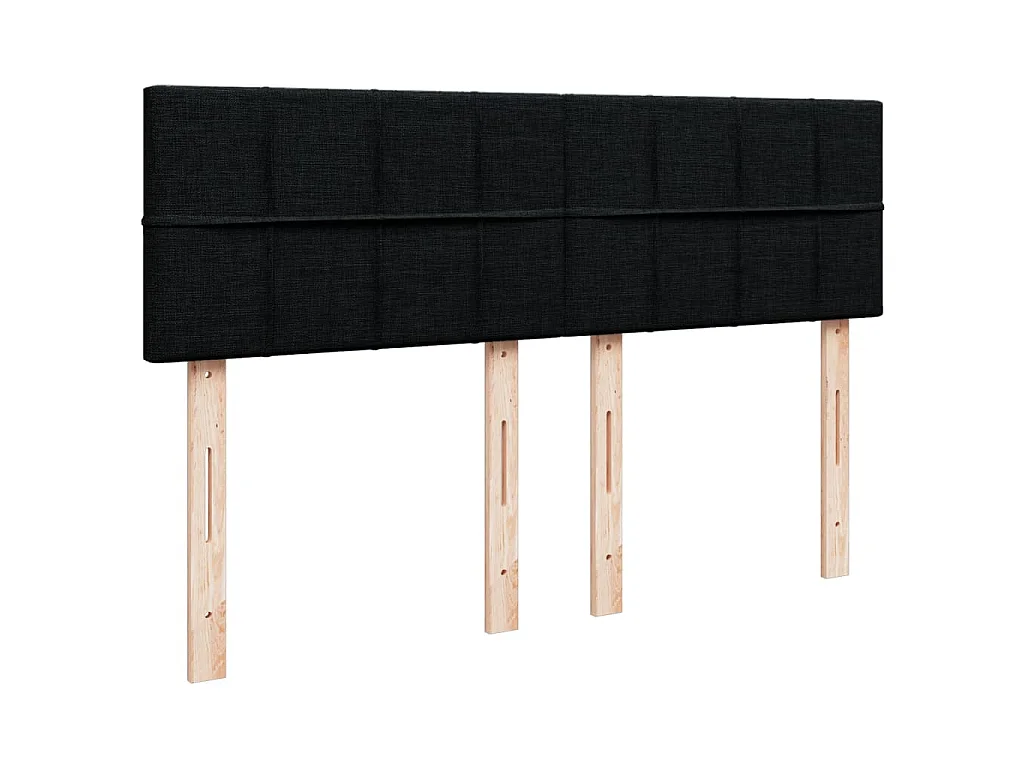 Boxspring met matras stof zwart 160x200 cm