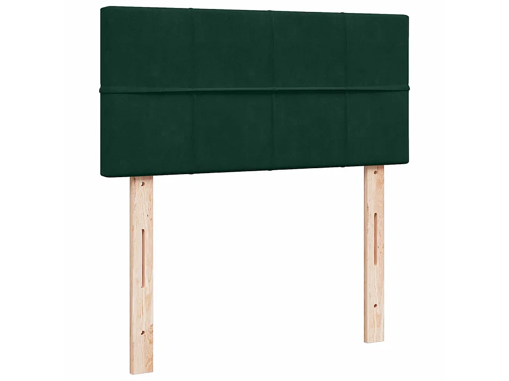 Estructura de cama otomana con colchón terciopelo verde oscuro