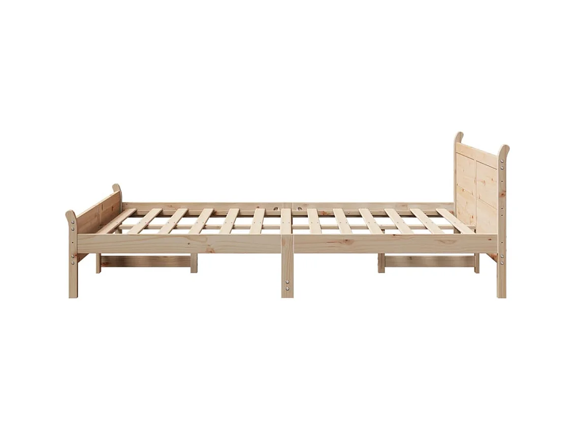 Bedframe zonder matras massief grenenhout 140x190 cm