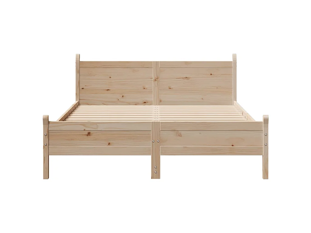 Cadre de lit sans matelas 140x190 cm bois de pin massif