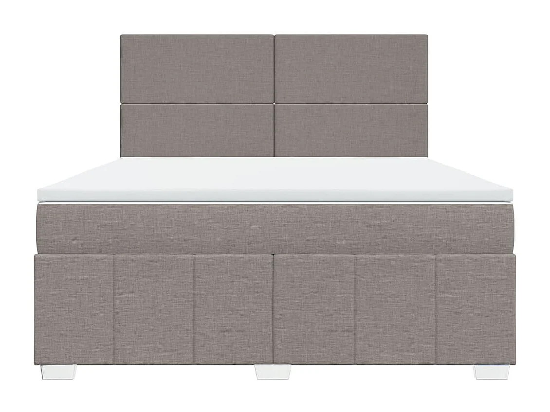 Sommier à lattes de lit avec matelas Taupe 180x200 cm Tissu