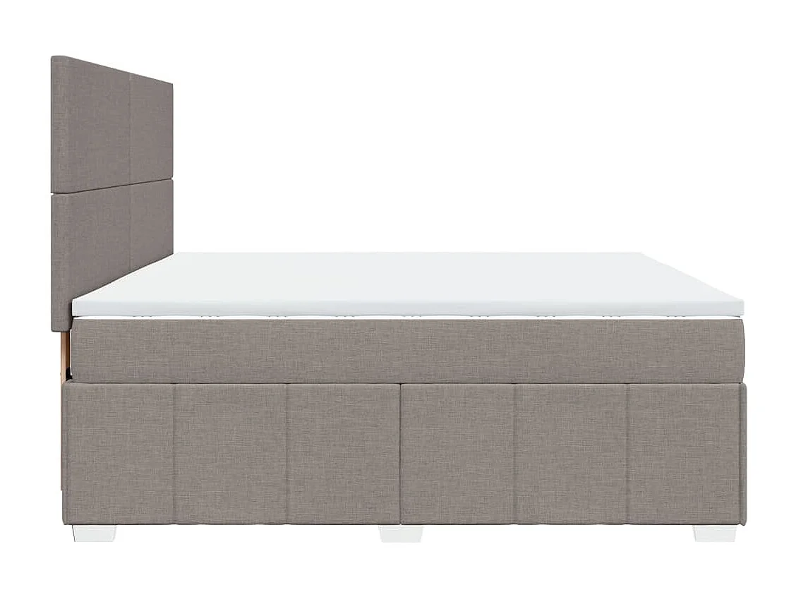 Boxspringbett mit Matratze Taupe 180x200 cm Stoff