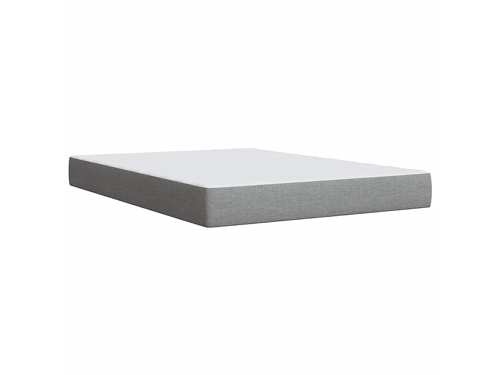Giroletto a Molle con Materasso Grigio Chiaro 140x190cm Tessuto