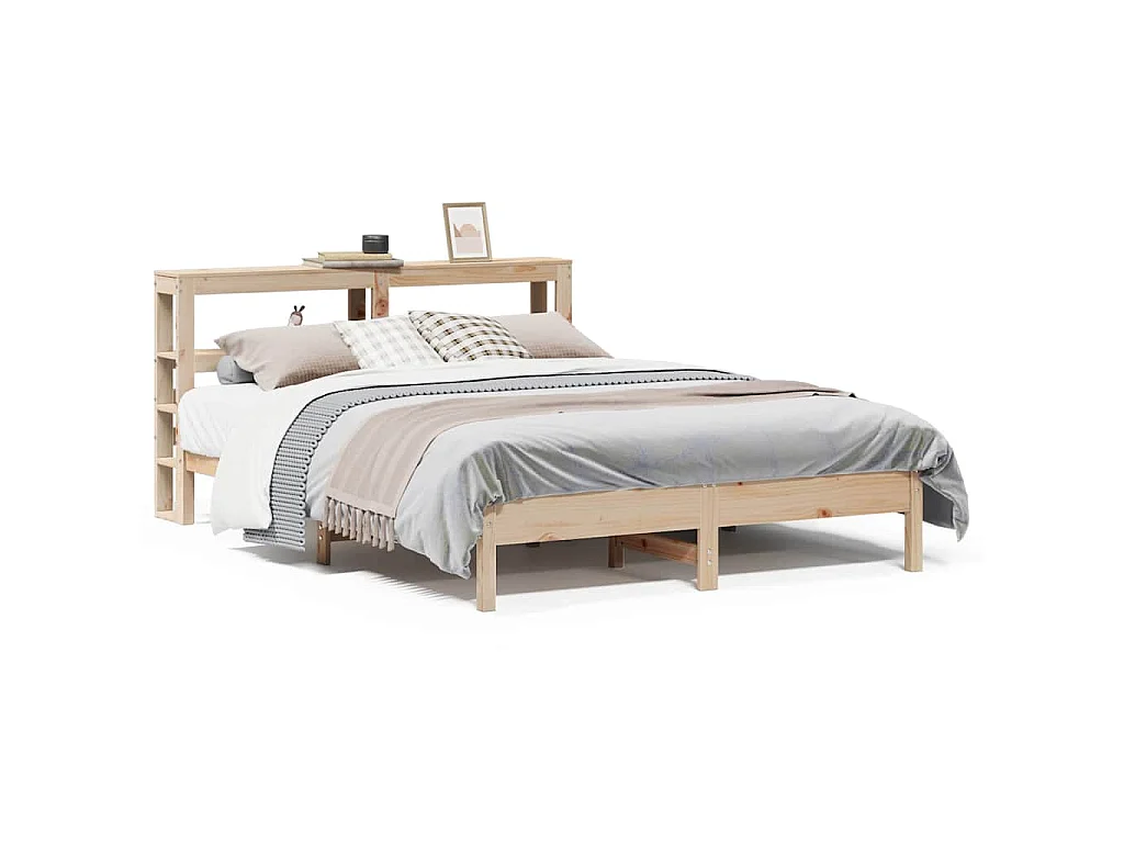 Cama sem colchão 160x200 cm madeira de pinho maciça