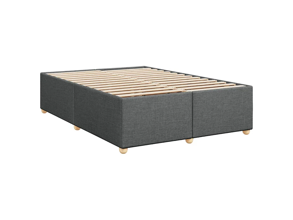 Boxspring met matras stof donkergrijs 160x200 cm