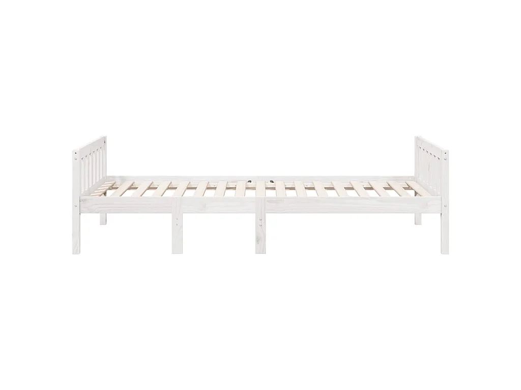 Kinderbed zonder matras massief grenenhout wit 90x200 cm