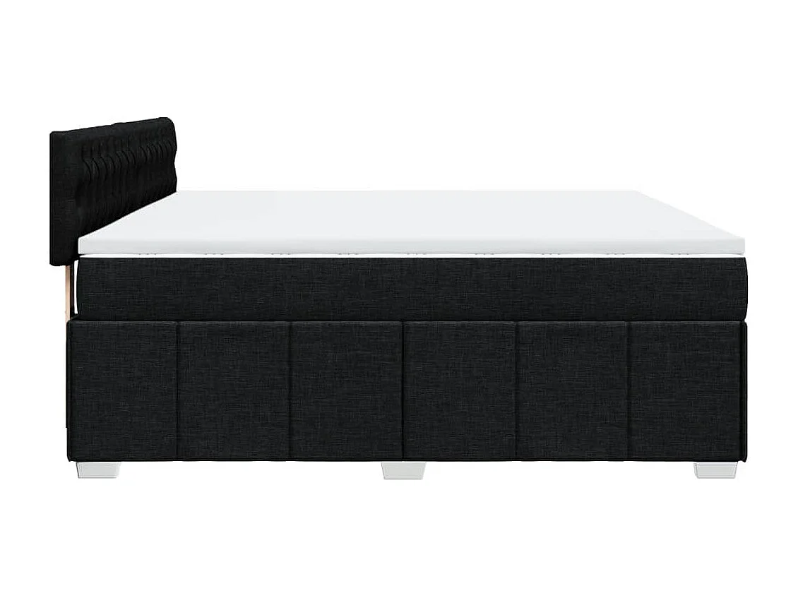 Boxspring met matras stof zwart 180x200 cm
