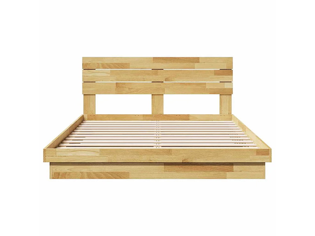 Bedframe hoofdeinde zonder matras 160x200 cm massief eikenhout