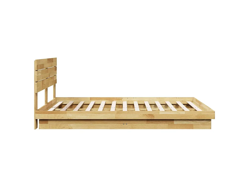 Bedframe hoofdeinde zonder matras 160x200 cm massief eikenhout