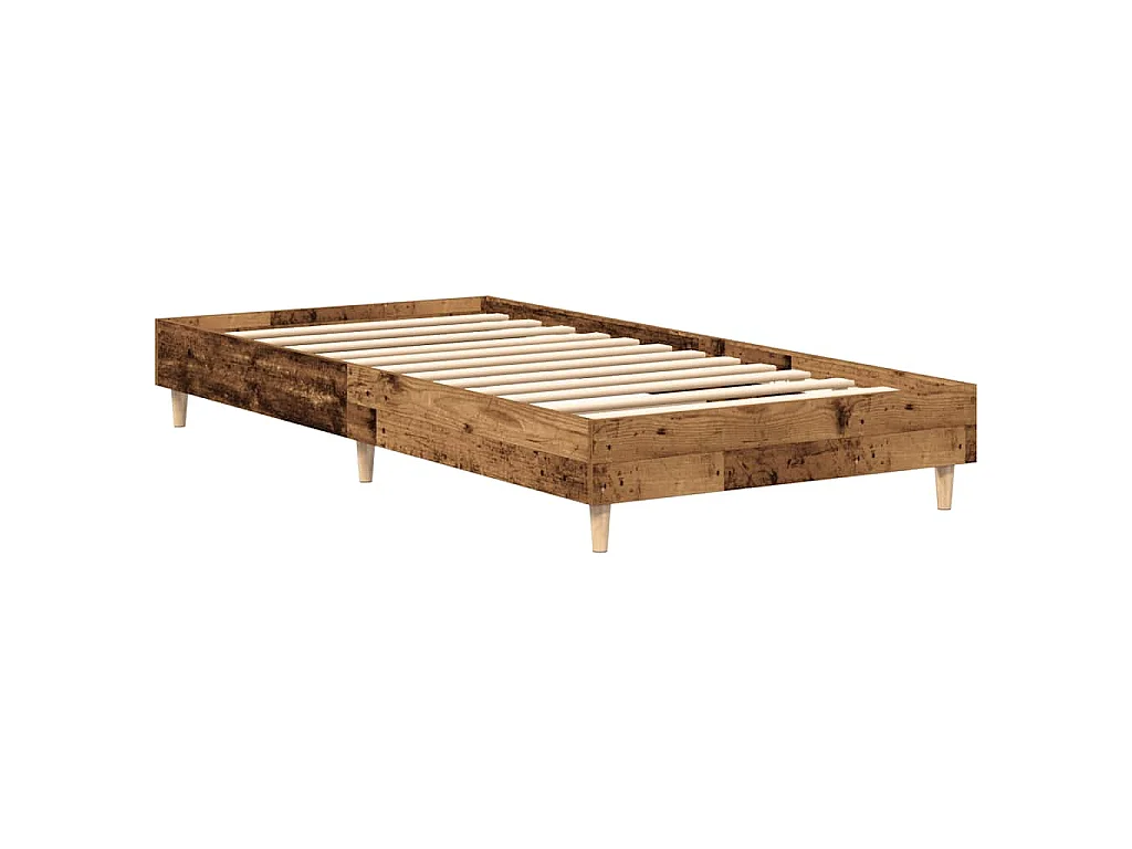 Bettgestell ohne Matratze Altholz-Optik 90x200cm Holzwerkstoff
