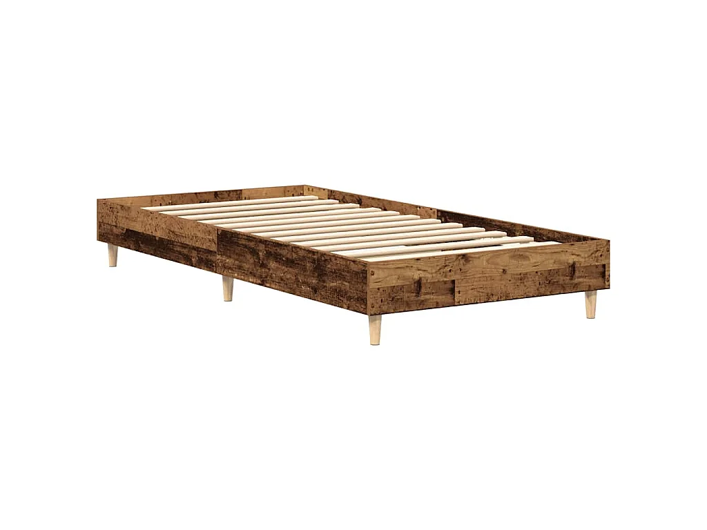 Bettgestell ohne Matratze Altholz-Optik 90x200cm Holzwerkstoff