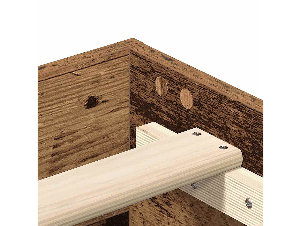 Bettgestell ohne Matratze Altholz-Optik 90x200cm Holzwerkstoff