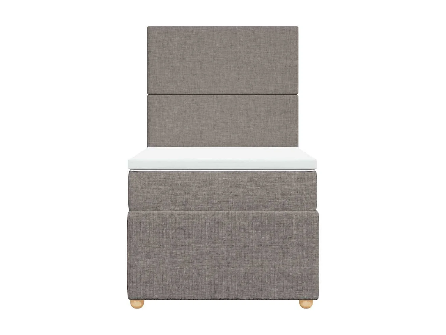 Boxspring met matras stof taupe 100x200 cm