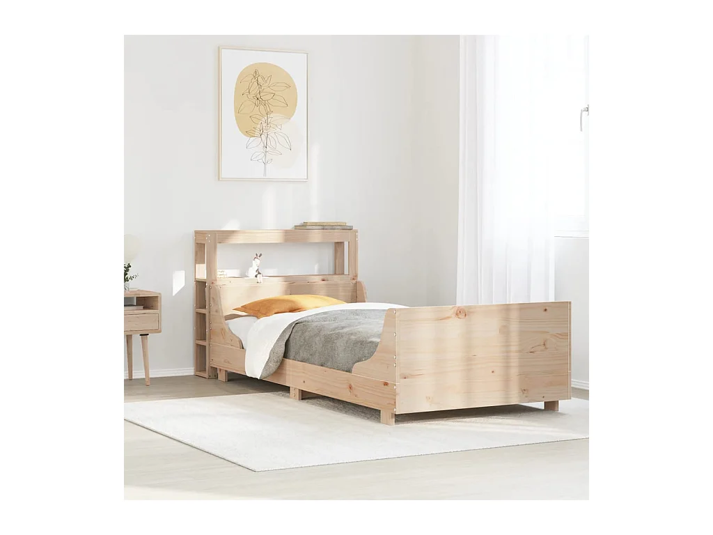 Cadre de lit sans matelas 90x200 cm bois de pin massif