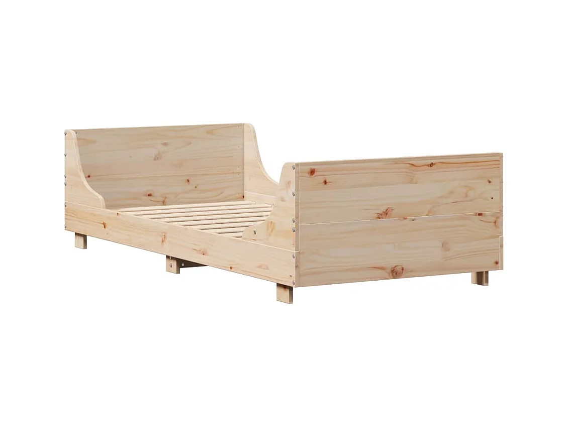 Cadre de lit sans matelas 90x200 cm bois de pin massif