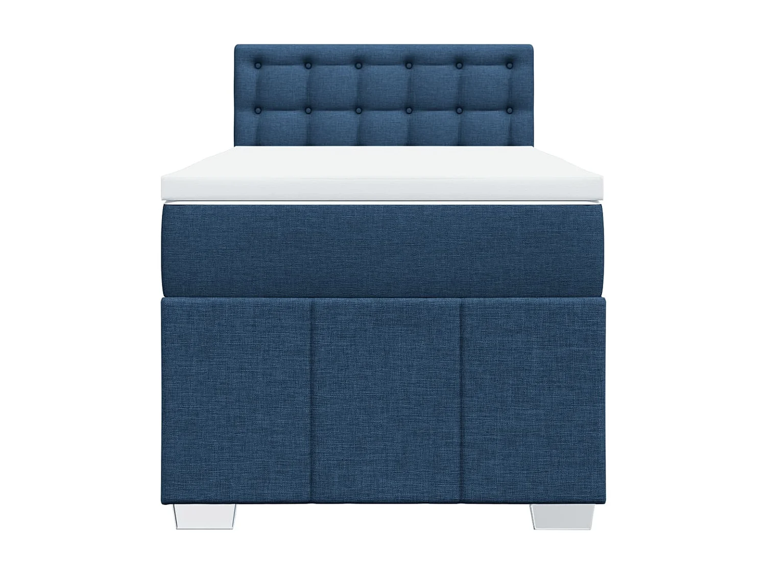 Giroletto a Molle con Materasso Blu 90x190 cm in Tessuto