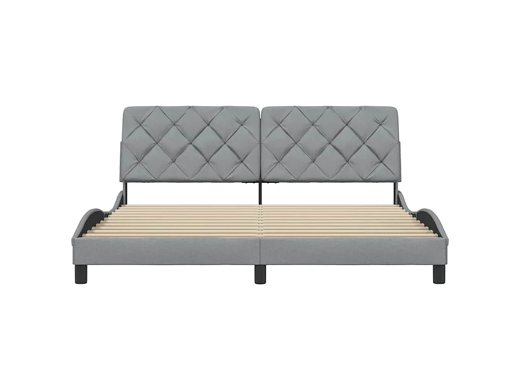 Bedframe zonder matras stof lichtgrijs 180x200 cm