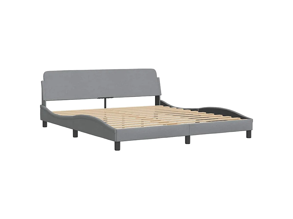 Bedframe zonder matras stof lichtgrijs 180x200 cm