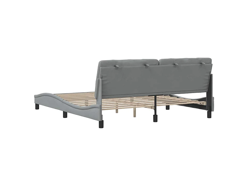 Bedframe zonder matras stof lichtgrijs 180x200 cm