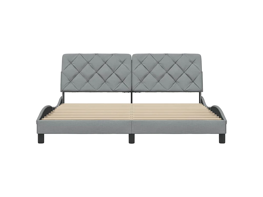 Bedframe zonder matras stof lichtgrijs 180x200 cm