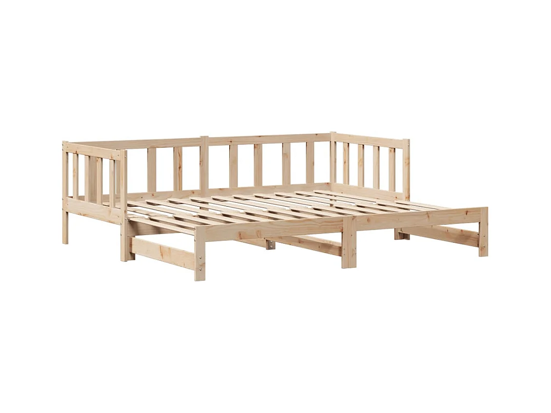 Lit de jour avec gigogne et tiroirs sans matelas 90x200 cm