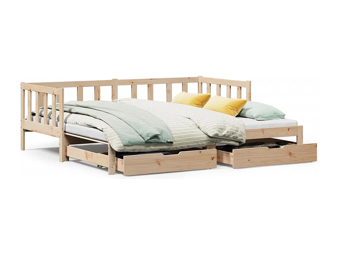 Sofá cama nido con cajones sin colchón 90x200 cm