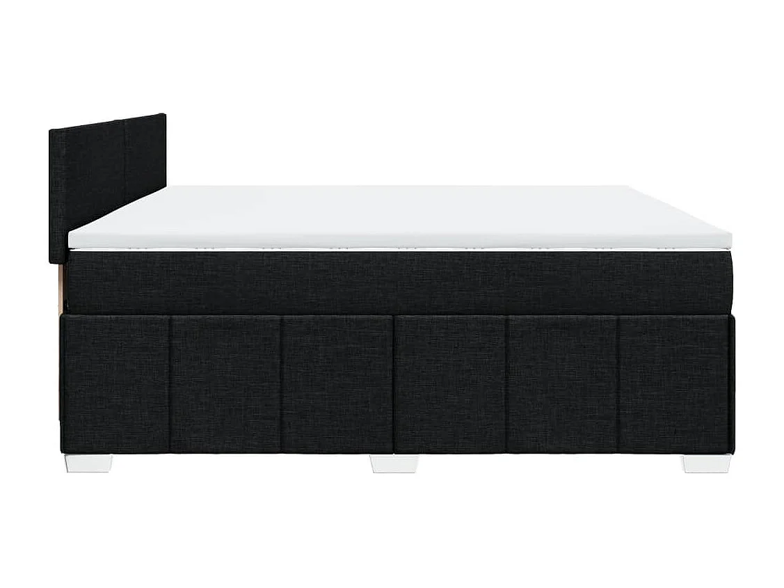 Boxspring met matras stof zwart 180x200 cm