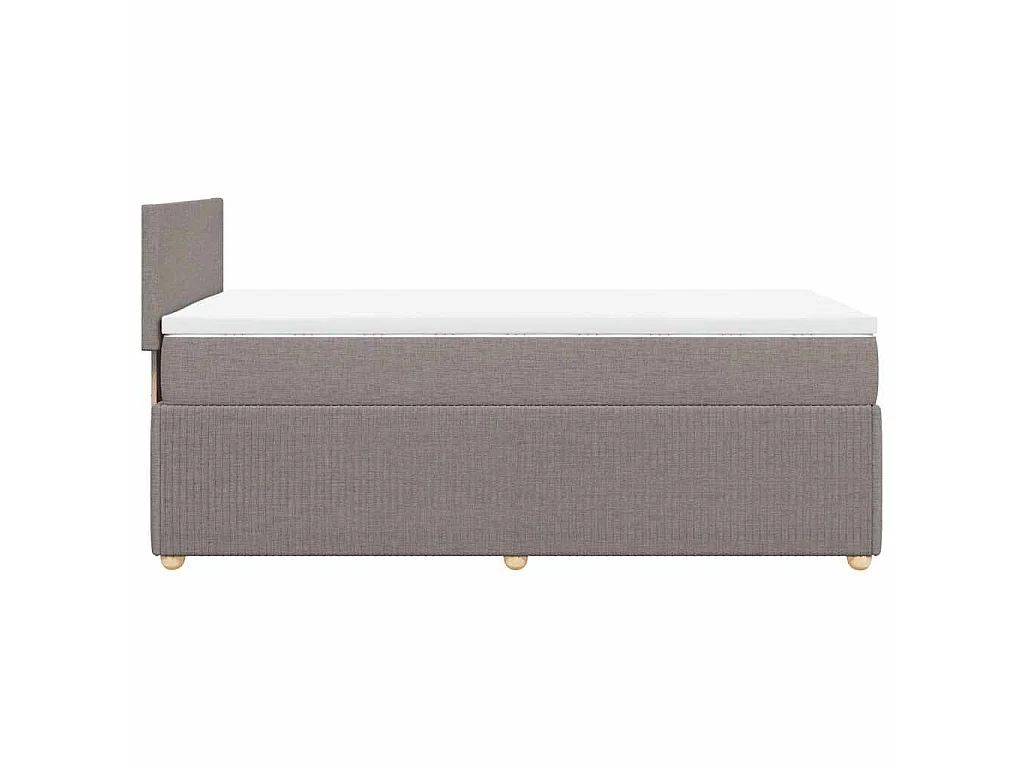 Boxspringbett mit Matratze Taupe 100x200 cm Stoff