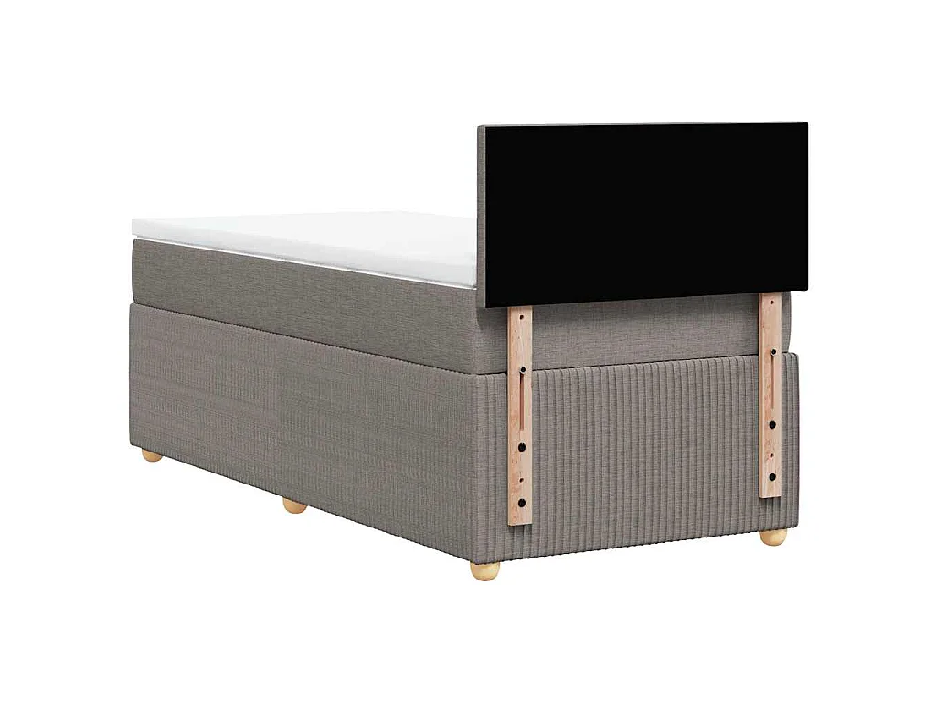 Boxspringbett mit Matratze Taupe 100x200 cm Stoff