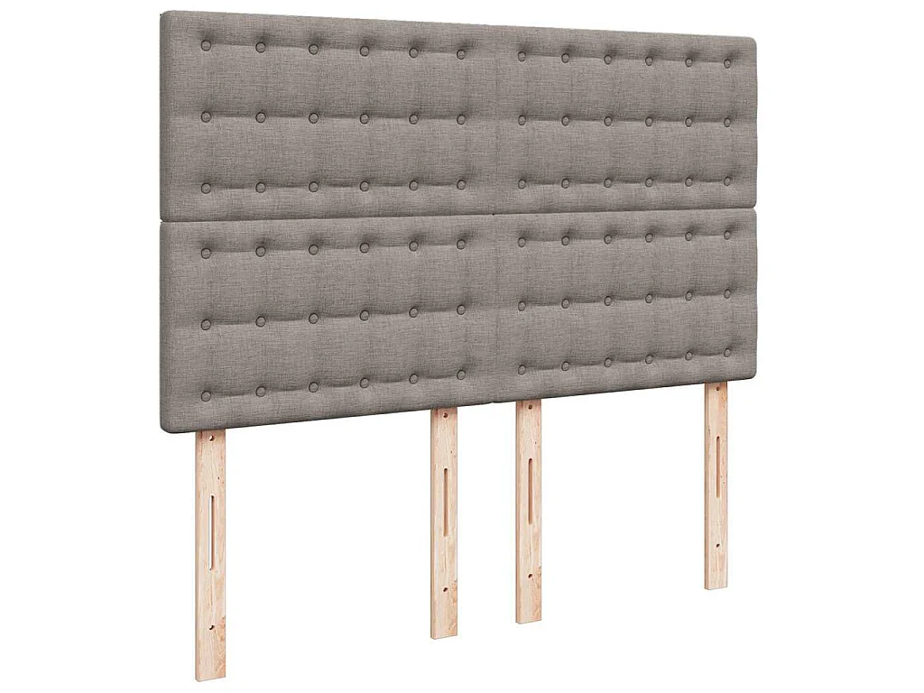 Ottoman bed met matras 140x200cm stof taupe