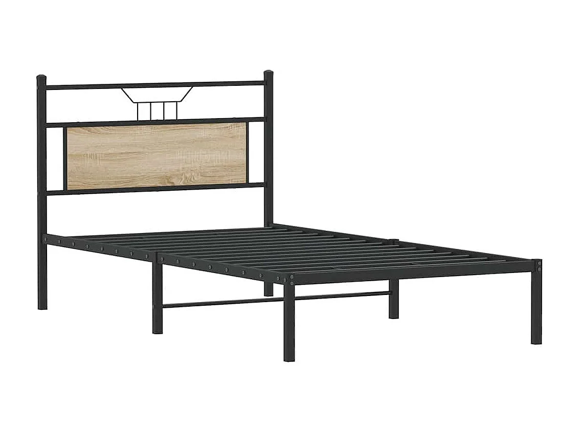 Cadre de lit sans matelas chêne sonoma 100x200 cm