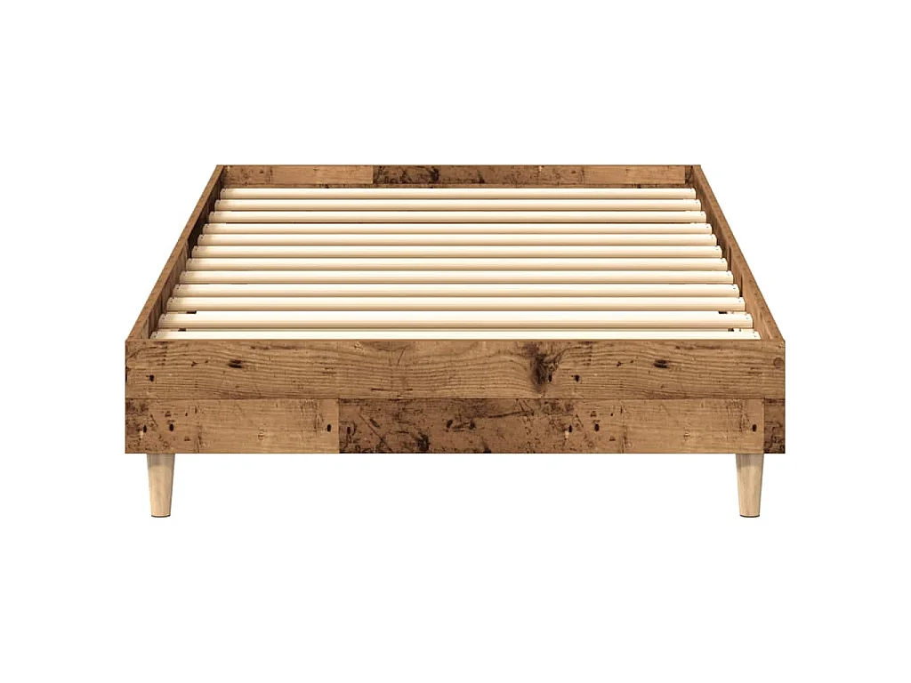 Estructura de cama sin colchón madera vieja 100x200 cm