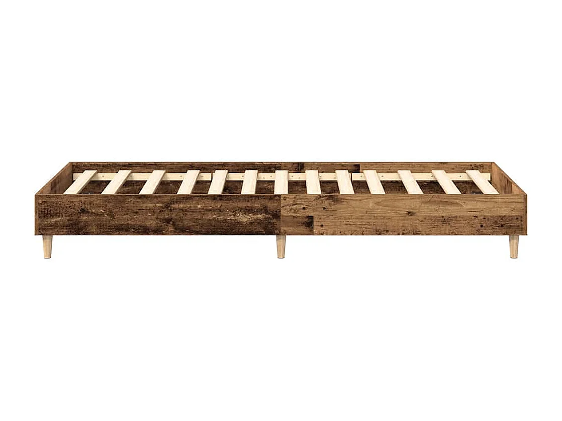 Estructura de cama sin colchón madera vieja 100x200 cm