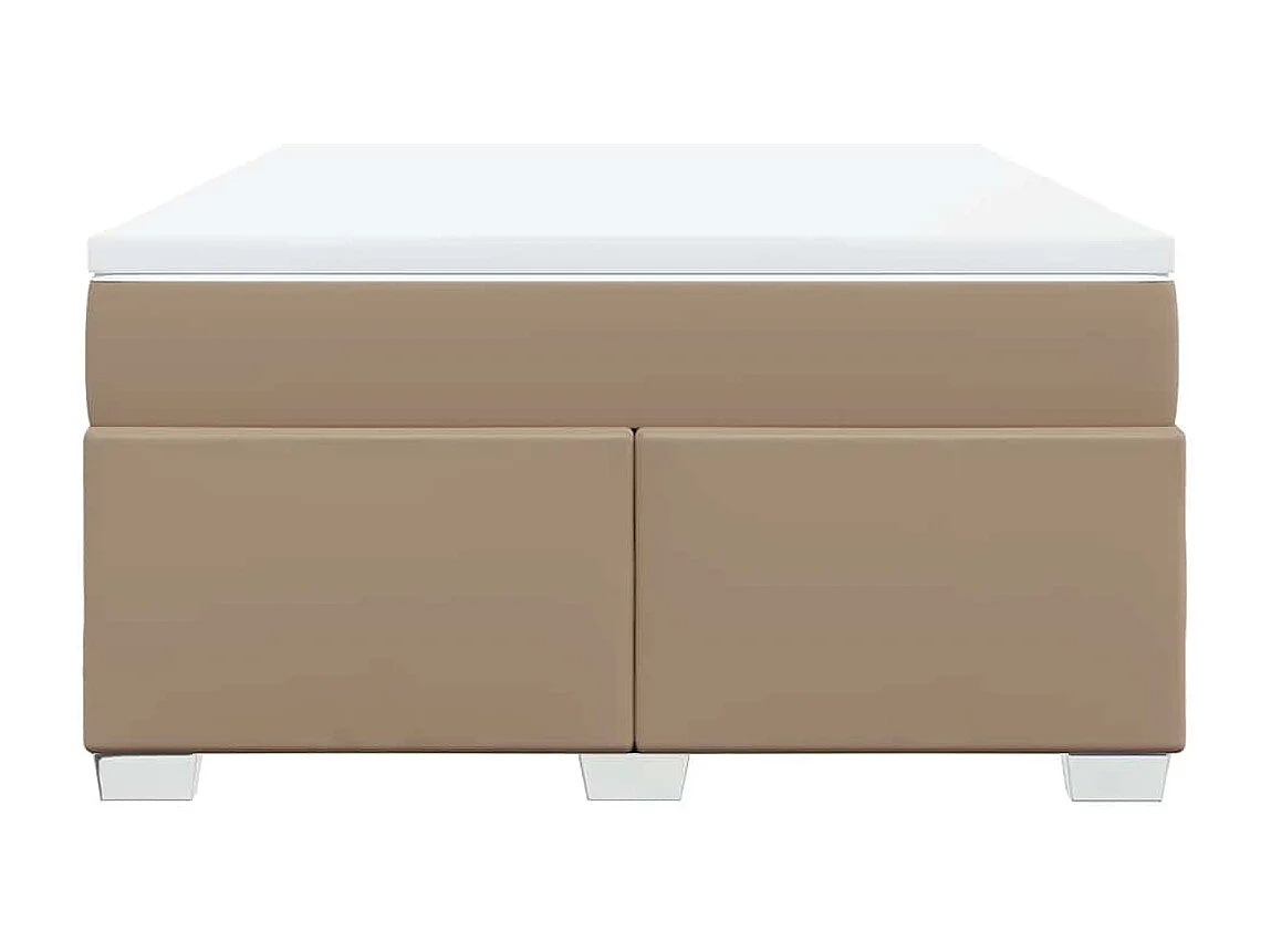 Boxspringbett Matratze Cappuccino-Braun 140x190cm Kunstleder