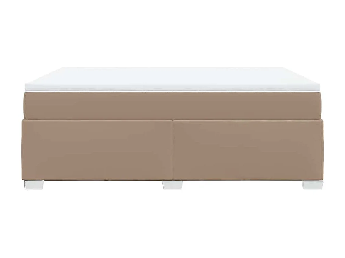 Boxspringbett Matratze Cappuccino-Braun 140x190cm Kunstleder