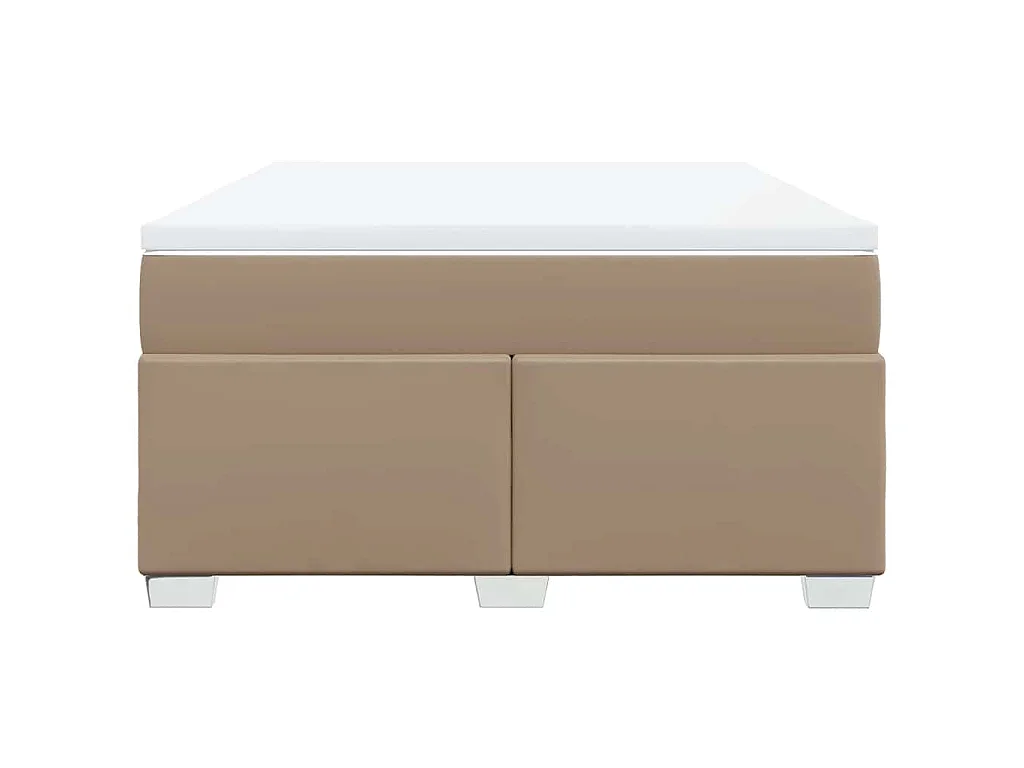 Boxspringbett Matratze Cappuccino-Braun 140x190cm Kunstleder