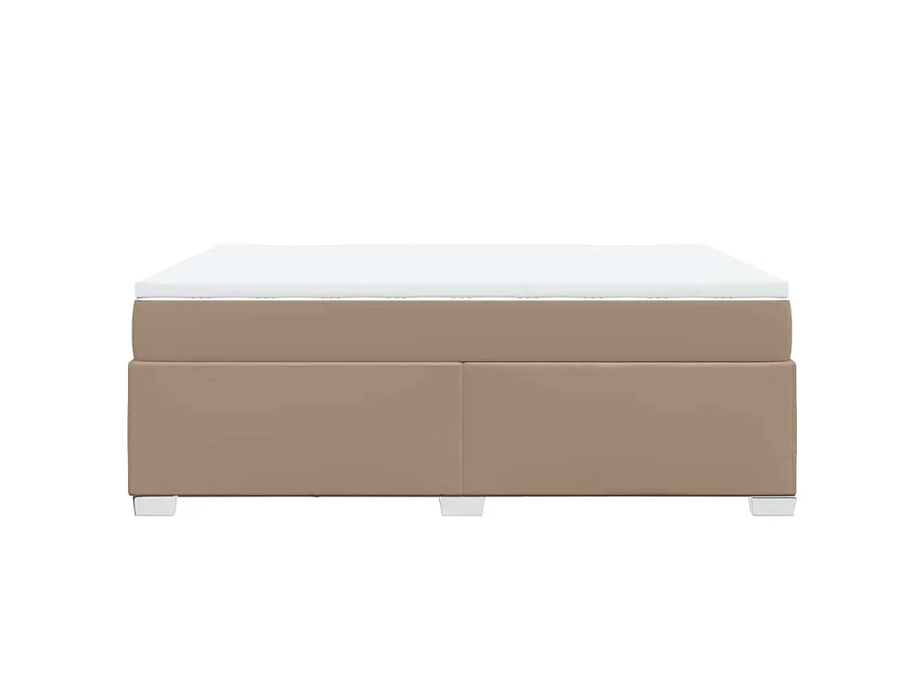 Boxspringbett Matratze Cappuccino-Braun 140x190cm Kunstleder