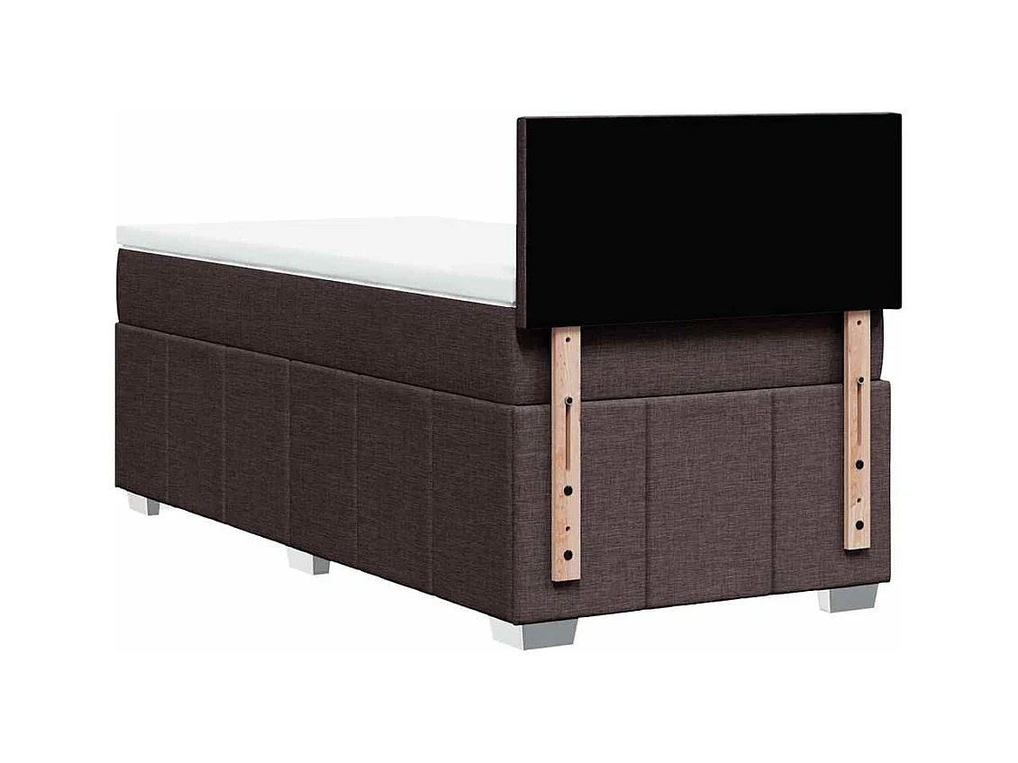 Sommier à lattes de lit avec matelas Marron foncé 90x200 cm