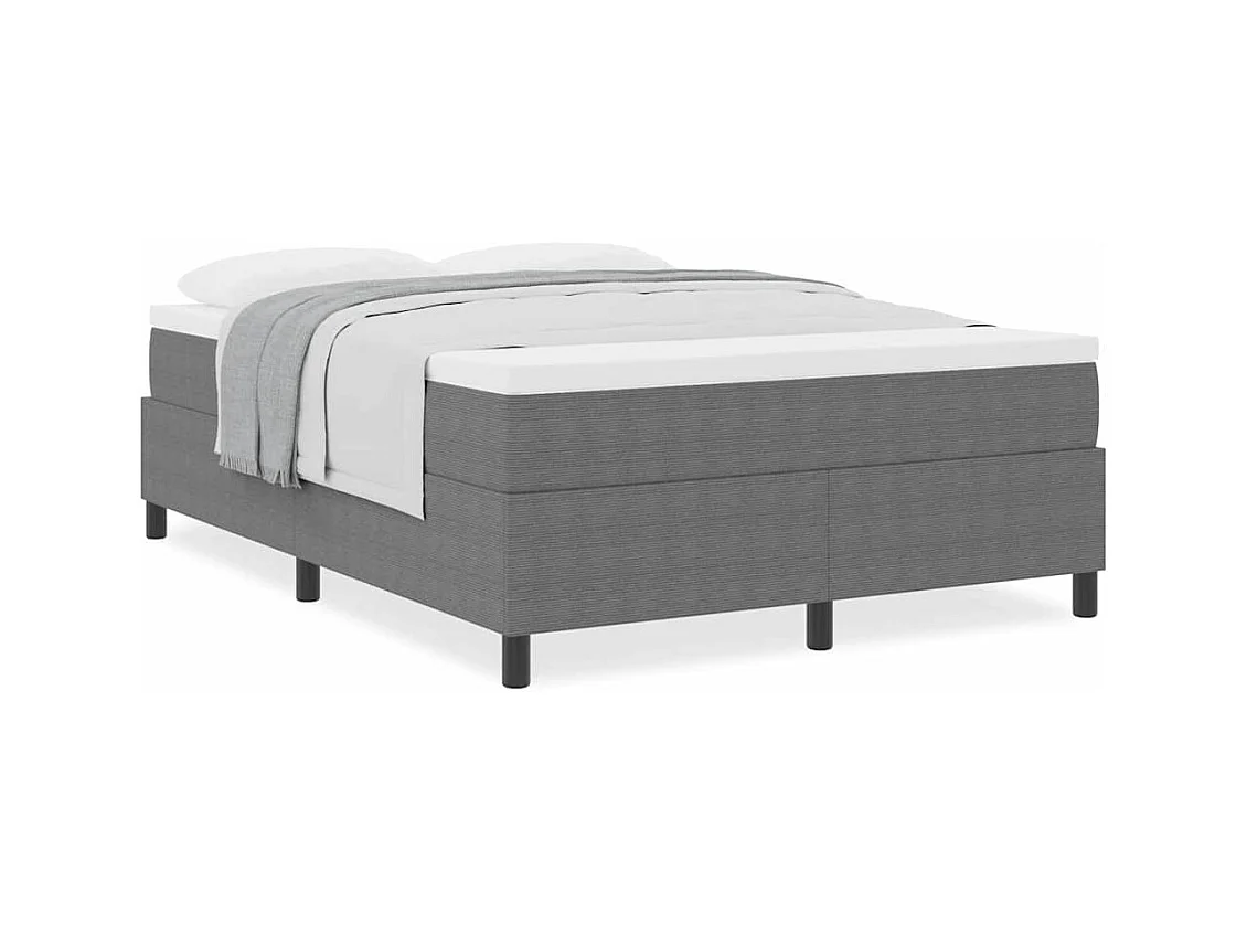 Letto a molle Grigio chiaro,Bianco 203 x 140 x 60 cm