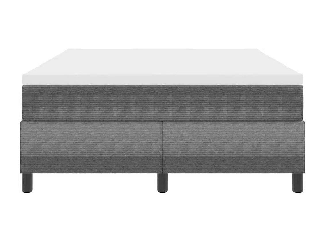 Cama Box Cinza Claro e Branco 140 x 190 cm