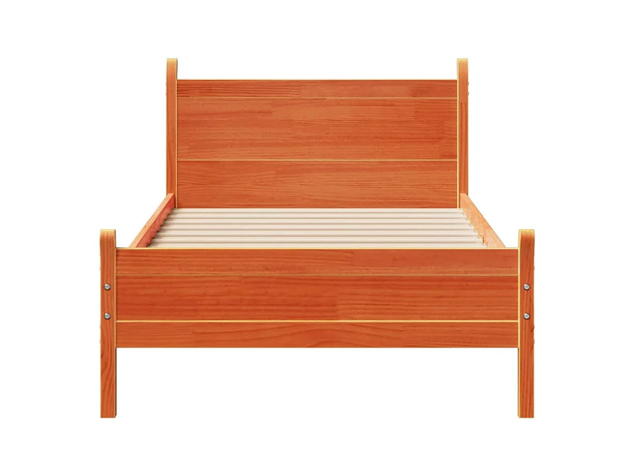 Cadre de lit sans matelas cire marron 100x200cm bois pin massif