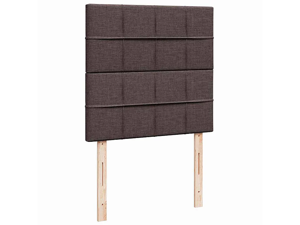 Cama com molas/colchão 90x190 cm tecido castanho-escuro