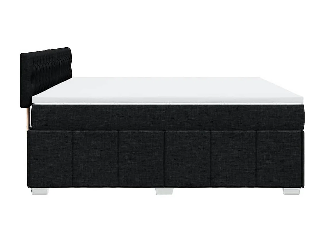 Boxspring met matras stof zwart 180x200 cm